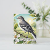 Arkansas State Bird Northern Mockingbird Briefkaart (Staand voorkant)