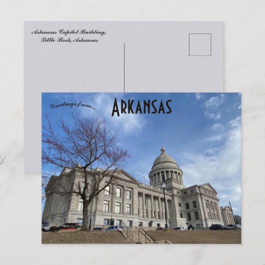 Arkansas State Capitol Little Rock Arkansas Briefkaart (Voorkant / Achterkant)