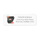 Arkansas State Chic Monogram retouradres-label Etiket (Voorkant)