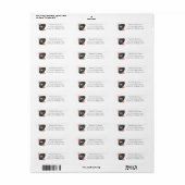 Arkansas State Chic Monogram retouradreslabel Etiket (Full Sheet)
