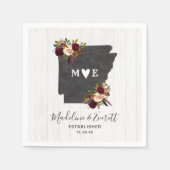 Arkansas State Destination Rustic Wedding Monogram Servetten (Voorkant)