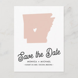 ARKANSAS State Destination Wedding - ELKE KLEUR! Aankondigingskaart
