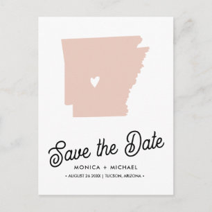 ARKANSAS State Destination Wedding - ELKE KLEUR! Aankondigingskaart