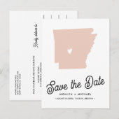 ARKANSAS State Destination Wedding - ELKE KLEUR! Aankondigingskaart (Voorkant / Achterkant)