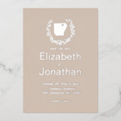 Arkansas State Destination Wedding Folie Uitnodiging (Voorkant)