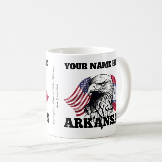 Arkansas State Flag Custom Design Koffiemok (Voorkant rechts)