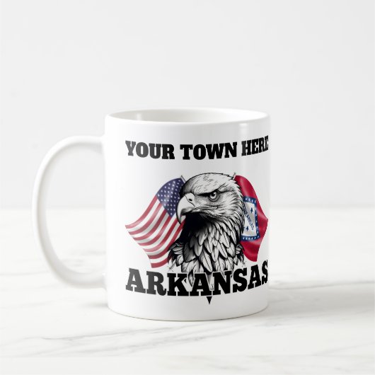 Arkansas State Flag Custom Design Koffiemok (Links)