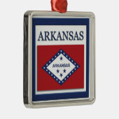 Arkansas State Flag Kerstornament Metalen Ornament (Rechts)