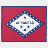 Arkansas State Flag Print Patriot Fleece Deken (Voorkant (Horizontaal))