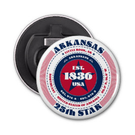 Arkansas State Information Circle Button Flesopener