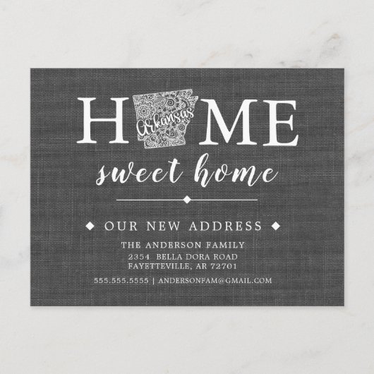 ARKANSAS State Moving Notice Post Card Aankondigingskaart (Voorkant)