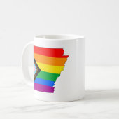 Arkansas State Pride LGBTQ Progress Pride Koffiemok (Voorkant links)