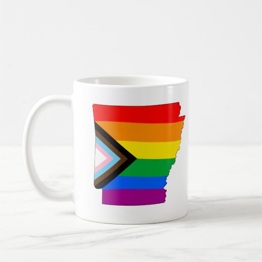 Arkansas State Pride LGBTQ Progress Pride Koffiemok (Links)