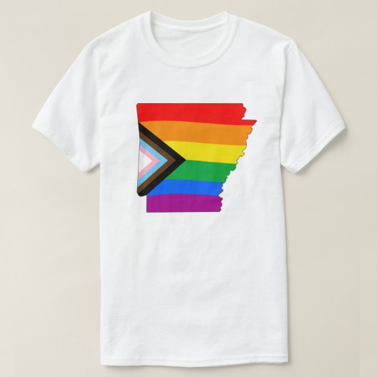 Arkansas State Pride LGBTQ Progress Pride T-shirt (Design voorkant)
