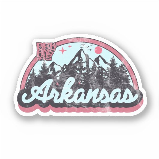 Arkansas State Retro  Sticker (Voorkant)