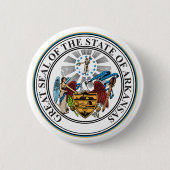 Arkansas State Seal Emblem Ronde Button 5,7 Cm (Voorkant)