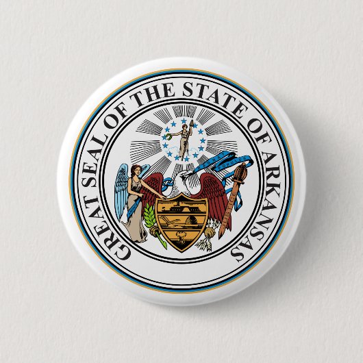 Arkansas State Seal Emblem Ronde Button 5,7 Cm (Voorkant)
