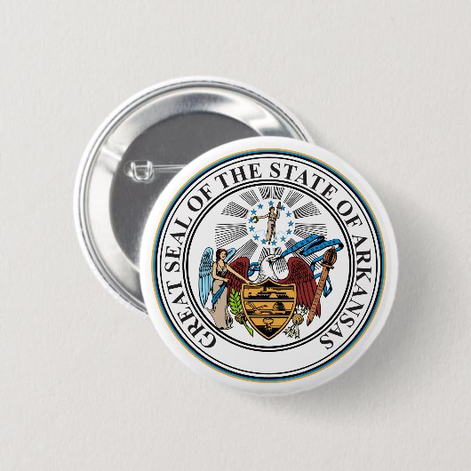 Arkansas State Seal Emblem Ronde Button 5,7 Cm (Voorkant /achterkant)