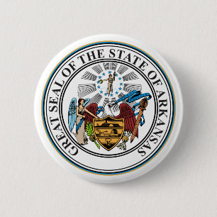 Arkansas State Seal Emblem Ronde Button 5,7 Cm