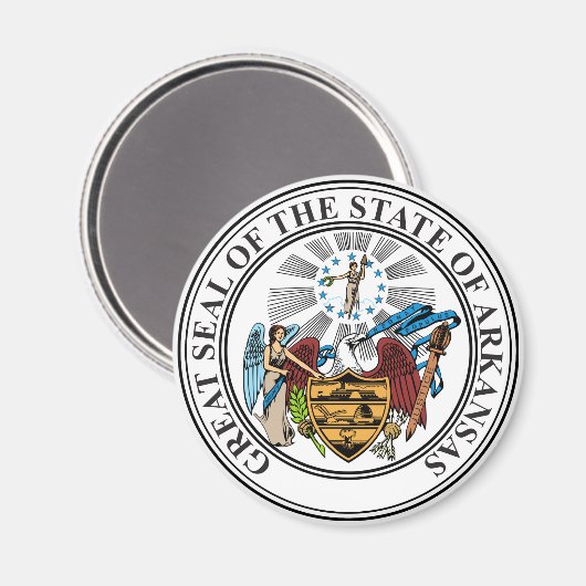 Arkansas State Seal Magneet (Voorkant / Achterkant)