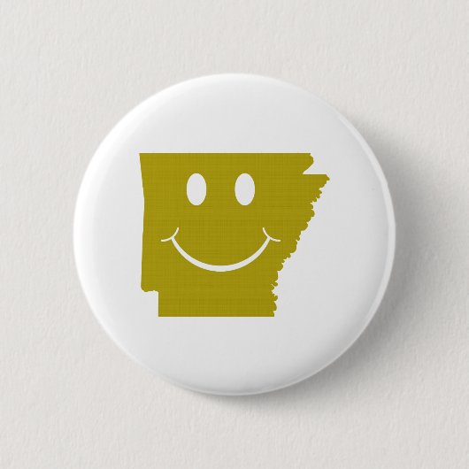 Arkansas State Shape Face Ronde Button 5,7 Cm (Voorkant)