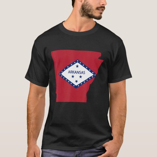 Arkansas State Shape Flag T-shirt (Voorkant)