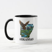 Arkansas State Tattoo Style Bald Eagle Mountains Mok (Links)