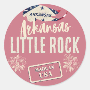 Arkansas Steden Ronde Sticker