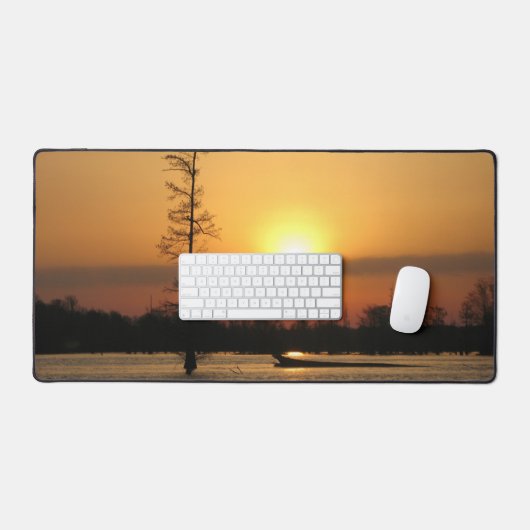 Arkansas Sunrise op Millwood Lake Bureaumat (Keyboard & Muis)