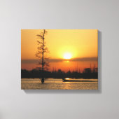 Arkansas Sunrise op Millwood Lake Canvas Print (Voorkant)