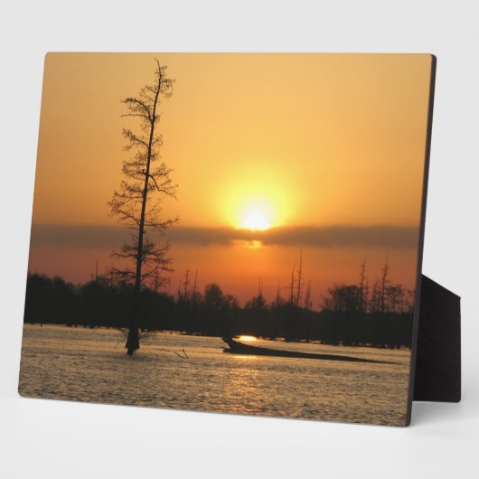 Arkansas Sunrise op Millwood Lake Canvas Print Fotoplaat (Zijkant)