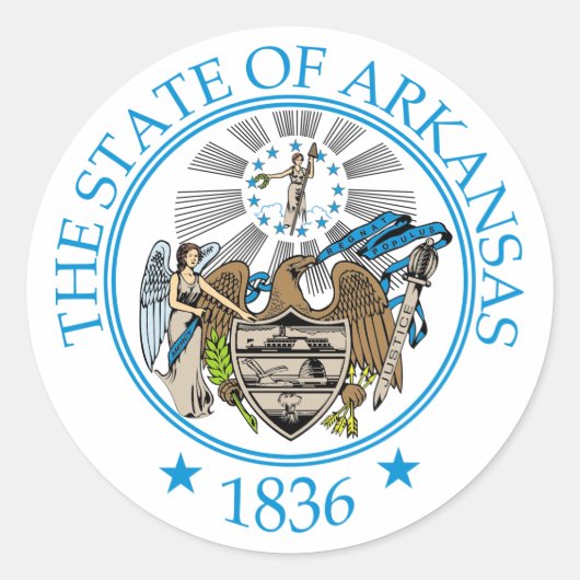 Arkansas-teken Ronde Sticker (Voorkant)