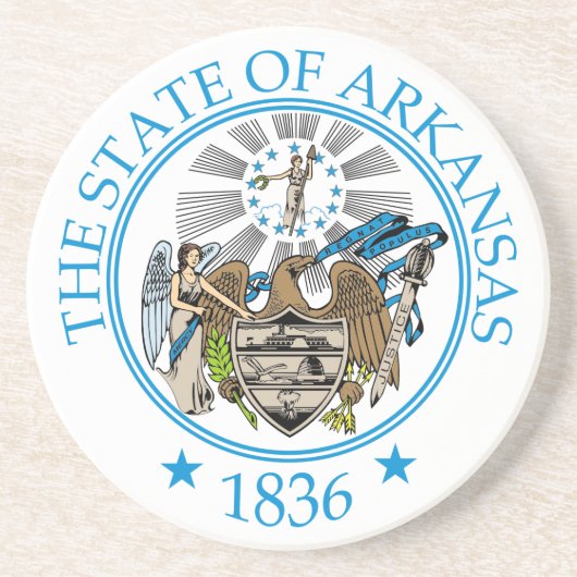 Arkansas-teken Zandsteen Onderzetter (Voorkant)