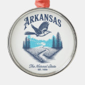 Arkansas The Natural State Metalen Ornament (Voorkant)