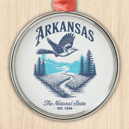 Arkansas The Natural State Metalen Ornament