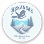 Arkansas The Natural State Sticker (Voorkant)