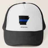 Arkansas Thin Blue Line Trucker Hat Trucker Pet (Voorkant)