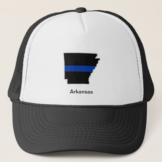Arkansas Thin Blue Line Trucker Hat Trucker Pet (Voorkant)