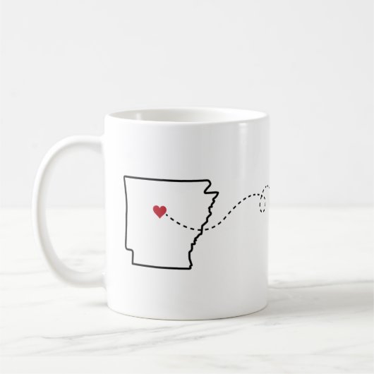 Arkansas to Oregon - Heart2Heart Coffee-Mok Koffiemok (Links)