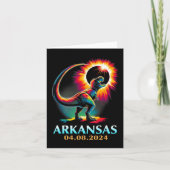 Arkansas Totaal Zonneverduistering 2024 T Rex D Kaart (Voorkant)