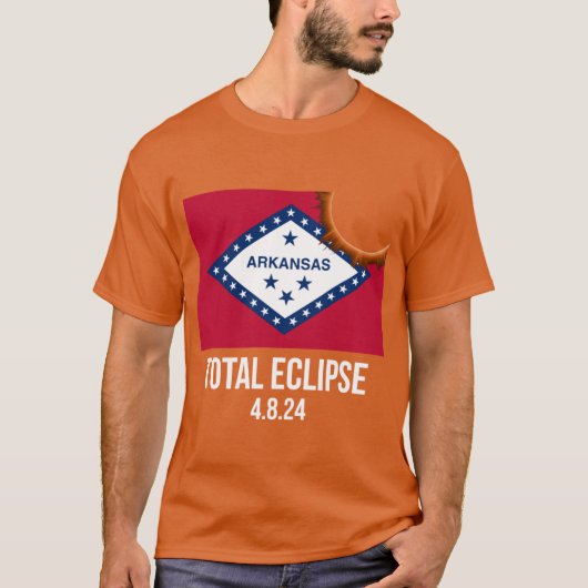 Arkansas totale eclips 8 april 2024 t-shirt (Voorkant)