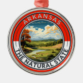 Arkansas Travel Art Badge Metalen Ornament (Voorkant)