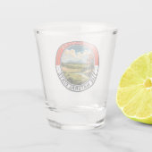 Arkansas Travel Art Badge Shot Glas (Achterkant)