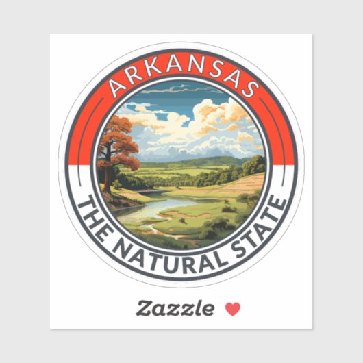 Arkansas Travel Art Badge Sticker (Vel)