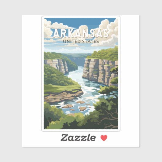 Arkansas Travel Art Vintage Sticker (Vel)