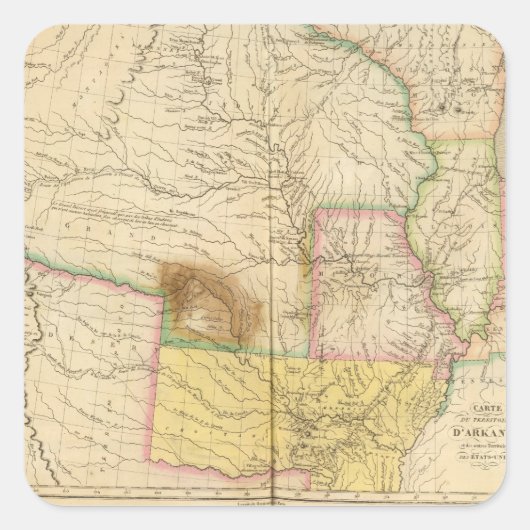 Arkansas US Vierkante Sticker (Voorkant)