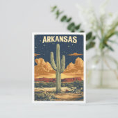 Arkansas USA Art Vintage Illustration Travel Briefkaart (Staand voorkant)