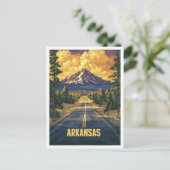 Arkansas USA Art Vintage Illustration Travel Briefkaart (Staand voorkant)