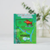 Arkansas USA Card Briefkaart (Staand voorkant)