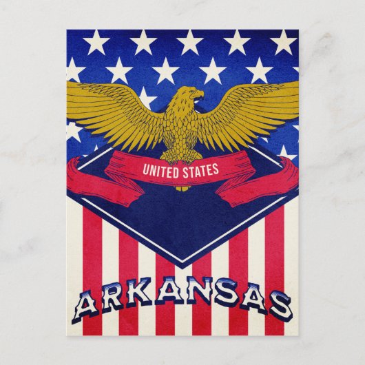 Arkansas USA Flag Briefkaart (Voorkant)